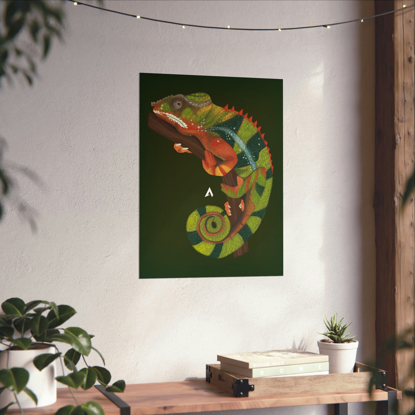 Chameleon Art illustration Poster