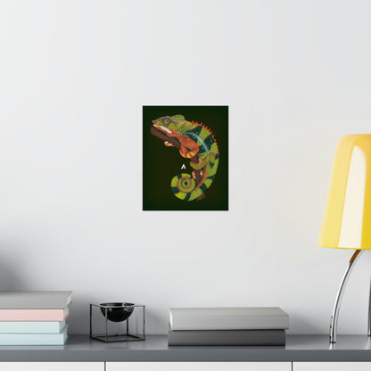 Chameleon Art illustration Poster