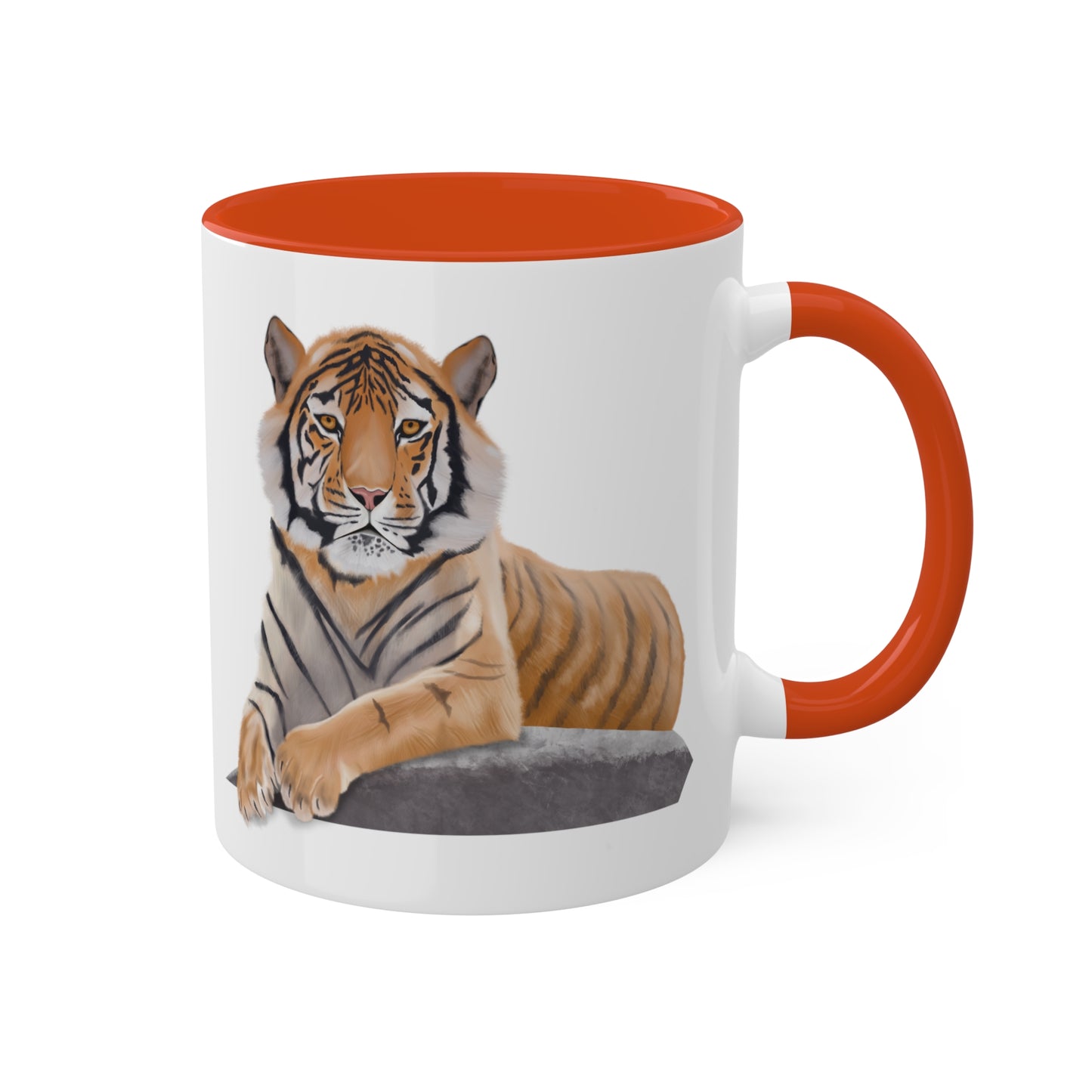 Tiger digital art illustration cup mug